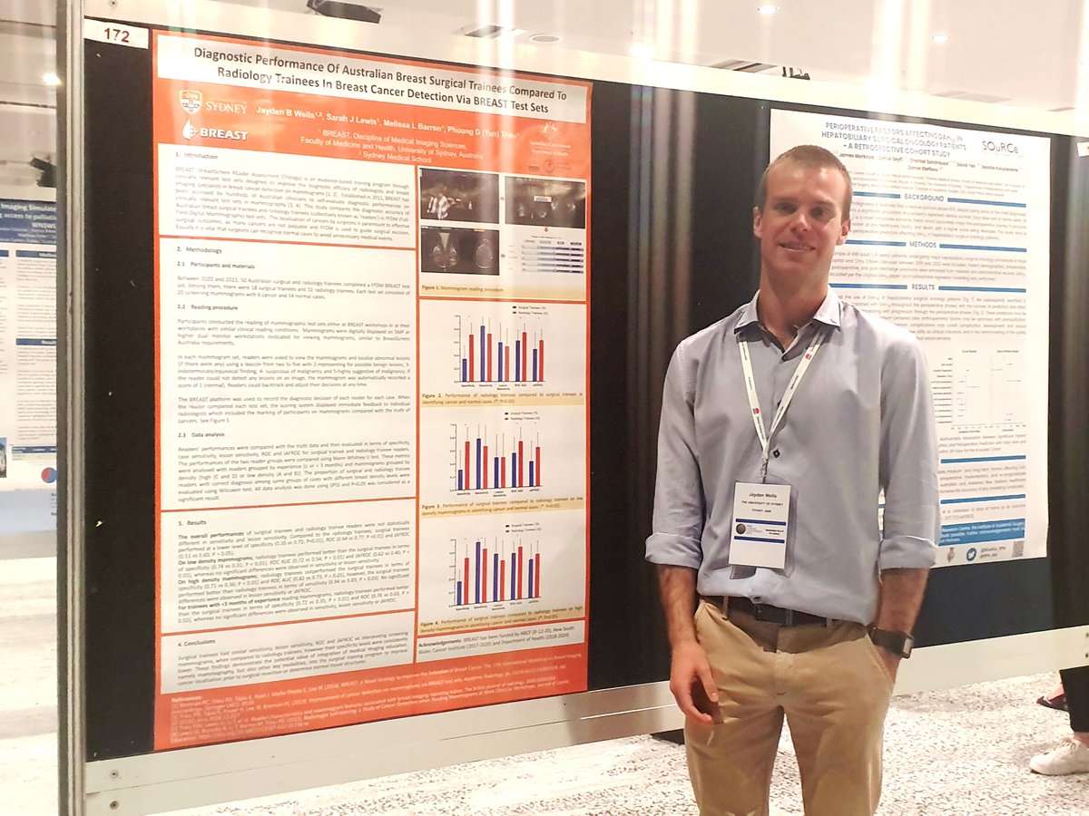 BREAST presented two posters at yesterday's NSW Cancer Conference in Sydney. Well done to Yun <a href="/Yun_Trieu_USYD/">Yun Trieu</a> , Marion and Jayden for their hard work. @SarahLewisUSYD <a href="/syd_health/">Sydney Health</a> <a href="/SydCancerNetwrk/">CancerResearchNetwrk</a> #NSWcancerconference2023 <a href="/healthgovau/">Australian Dept of Health, Disability and Ageing</a>