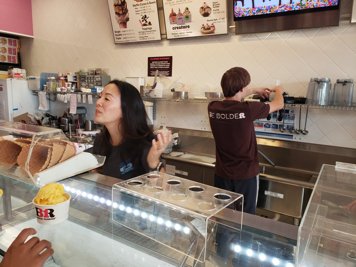 Monica Collins (@mrscollins1787) on Twitter photo Ms. Chong and Ms. Lopez are having fun scooping ice cream at Baskin Robbins for our <a href="/PearsonRanchMS/">Pearson Ranch MS</a> PTA fundraiser. Thanks to Ms. Hall, Ms. Guerra, Ms. Satori, Ms. Demshar, and Ms. Porter as well for also scooping ice cream! Ms. Chong and Ms. Lopez are having fun scooping ice cream at Baskin Robbins for our <a href="/PearsonRanchMS/">Pearson Ranch MS</a> PTA fundraiser. Thanks to Ms. Hall, Ms. Guerra, Ms. Satori, Ms. Demshar, and Ms. Porter as well for also scooping ice cream!