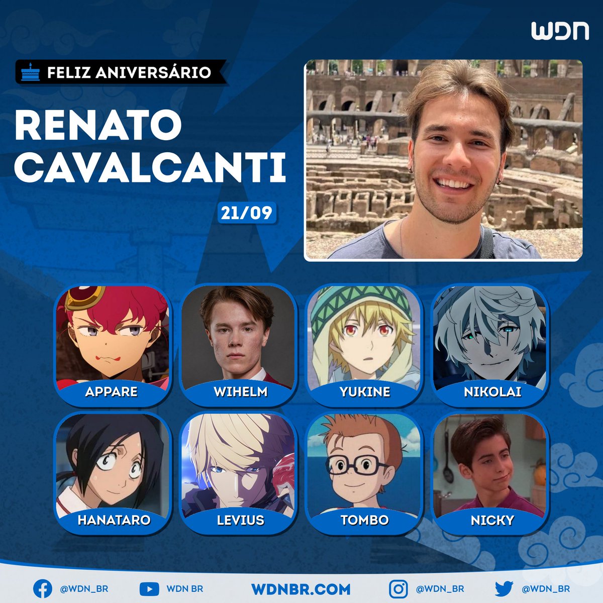 Personagens Com os Mesmos Dubladores! on X: Um dos maiores dubladores da  geração atual desde seu início na dublagem mirim, Renato Cavalcanti é um  talento nato! Renato dubla o Yukine em Noragami