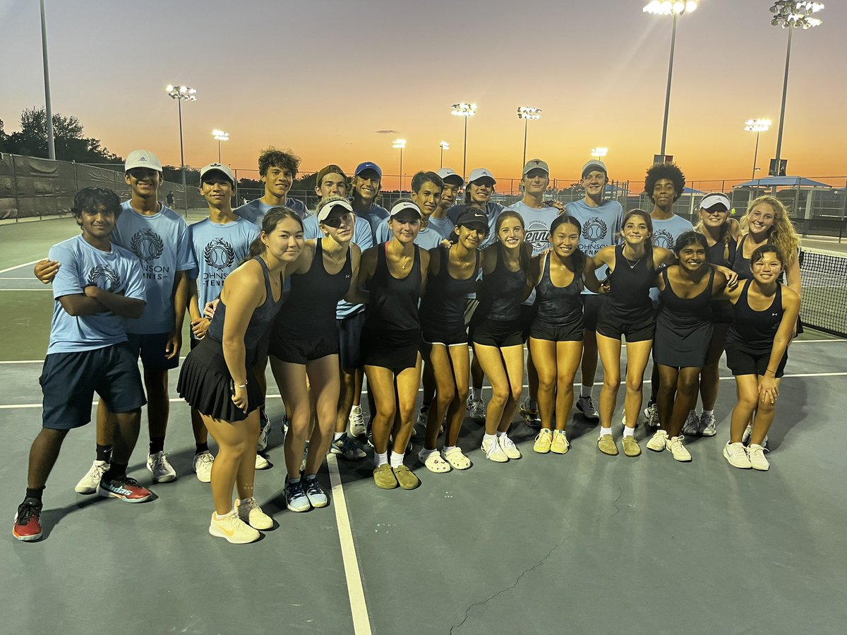 TennisCTJ's tweet photo. Johnson tennis wins tonight over Brandeis to improve their record to 4-2 in District 28-6A. Big Cat 10th win from Manny Chemata or possibly Halle McKinlay. You decide.. #jaguarpride #WCFriday https://t.co/eO6JtfY9jw