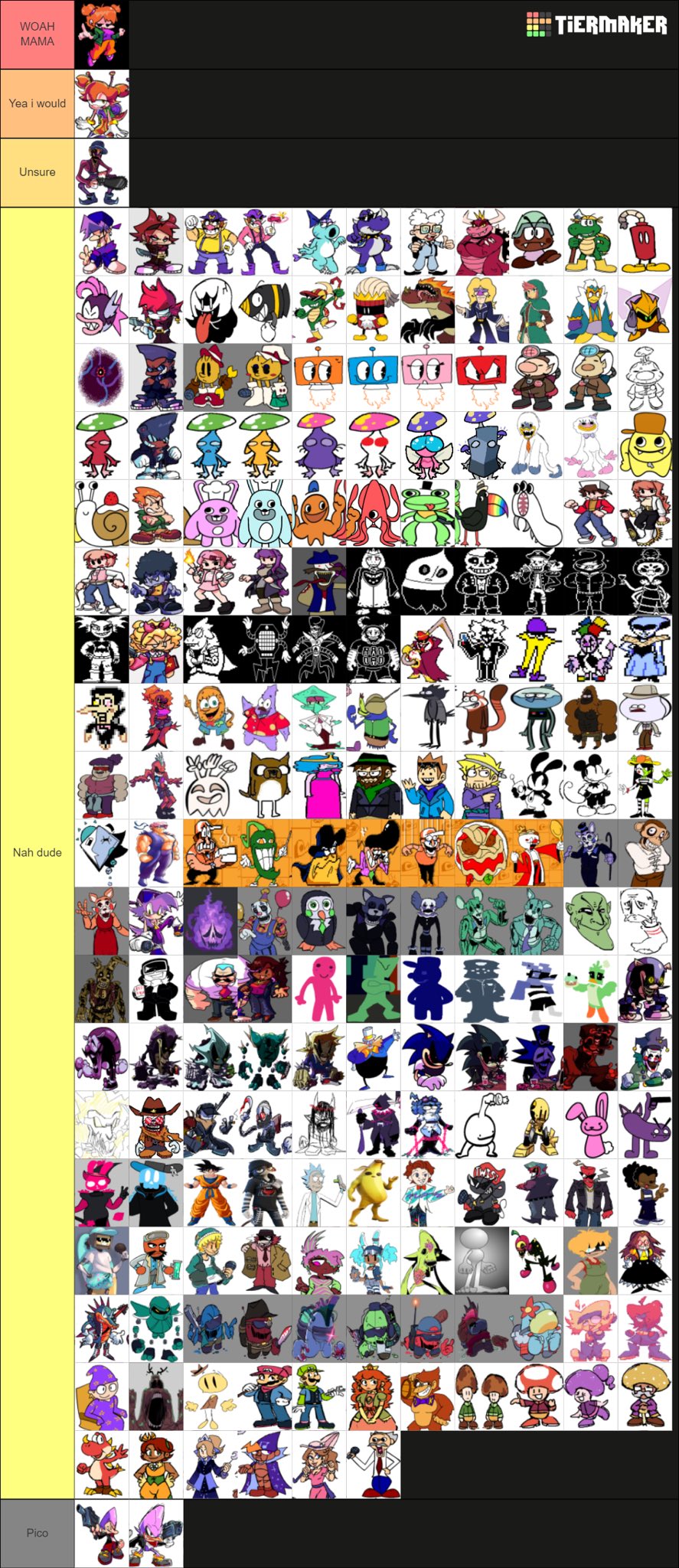 fnf mods smash or pass tierlist because why not lmao