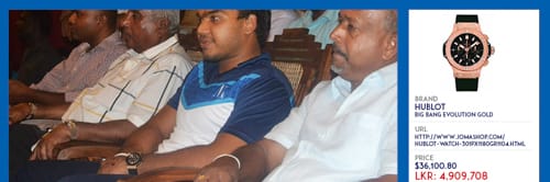 KamalPe69257601's tweet photo. #NamalRajapakses #wristwatch collection alone is over Rs 30,000,000. All with a salary of Rs 56,850. This is the kind of financial wizard #SLanka needs. https://t.co/uAAtK7FlU2