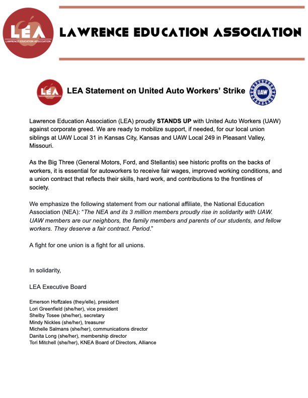 We proudly stand with our union siblings at UAW.