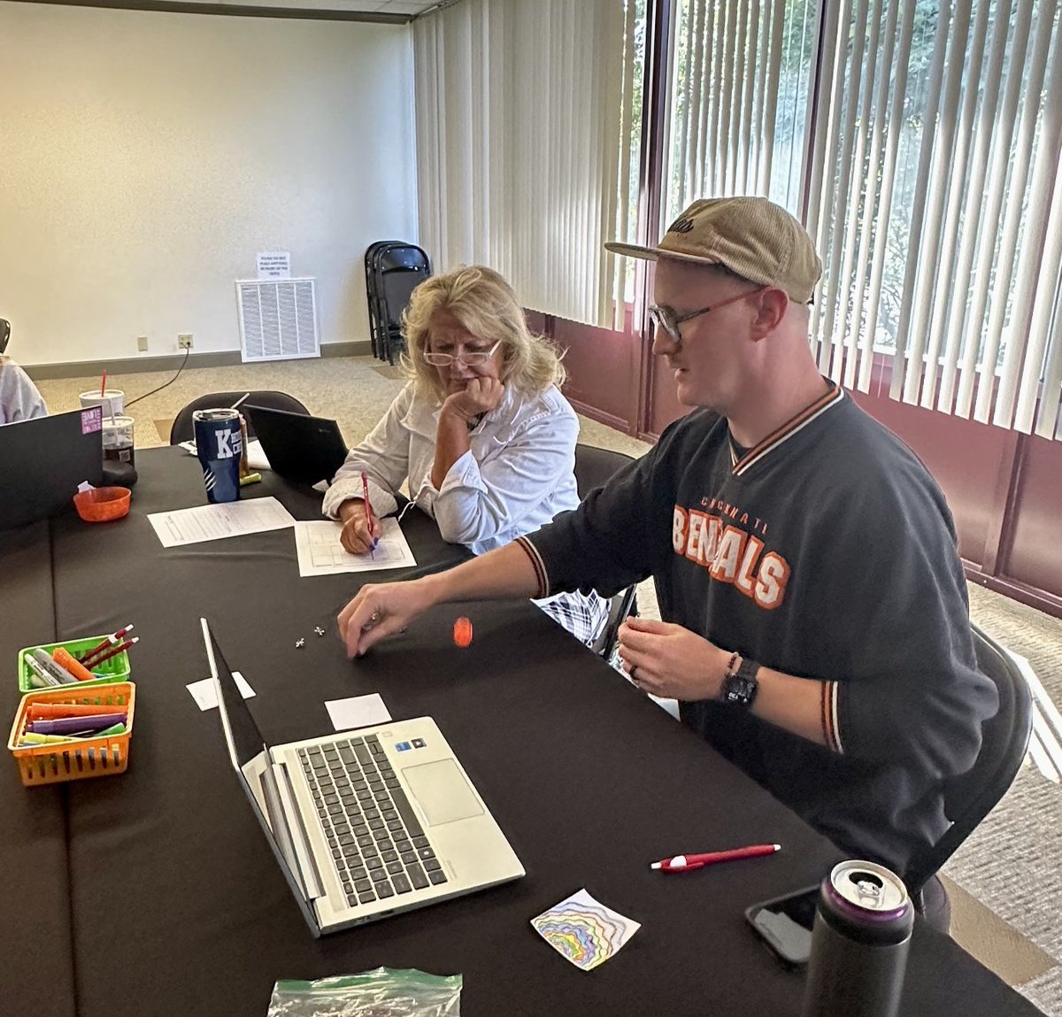 Practicing Progress Monitoring with some of our region’s teachers! 👀Peep👀 their focus and smiles! 🥰⁦<a href="/KEDC1/">KEDC</a>⁩ ⁦<a href="/SpEdKedc/">KEDC Special Ed</a>⁩