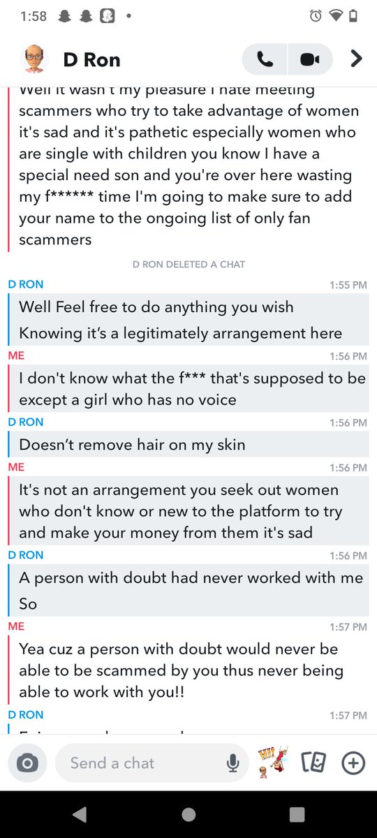JessicaRabbit3D's tweet photo. @RonaldWade78324 SCAMMER BEWARE D Ron Snapchat ID daddy_ronh01 once he knew I was on to him he started 2 delete messages pls RT SO NO NEW GIRL FALLS VICTIM WE NEED 2 LOOK OUT FOR EACH OTHER AND STICK TOGETHER RETWEET THIS  HE'S ALL OVER FOOT FETISH POSTS BEST PLACE 2 RT STAY SAFE https://t.co/jm4Jv6kJOd