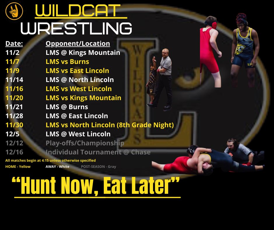 LHSMatWolves's tweet image. Middle school schedule!