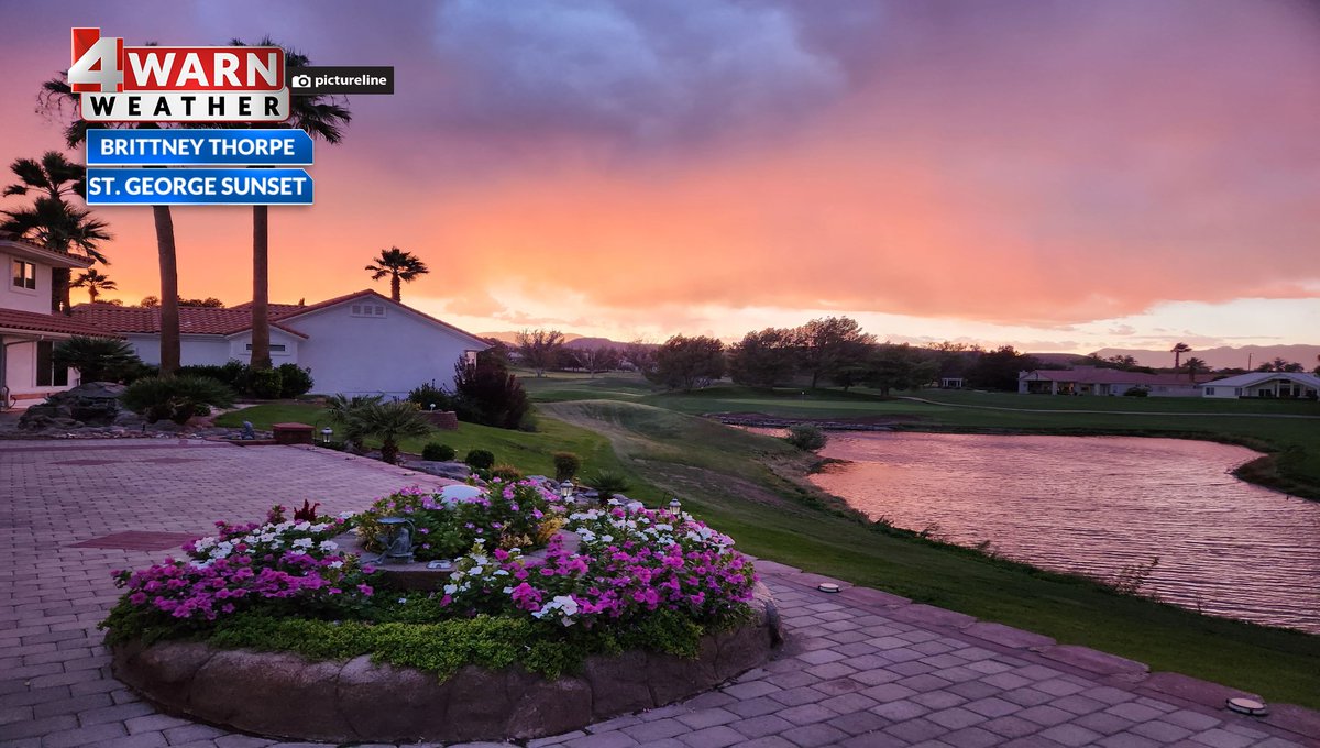 NateLarsenWX's tweet photo. Stormy skies make for spectacular sunsets! 😍
Thanks to Keith Vaught and Brittney Thorpe for sending in #wxpics!  
#utwx https://t.co/QPNZQVUBJP