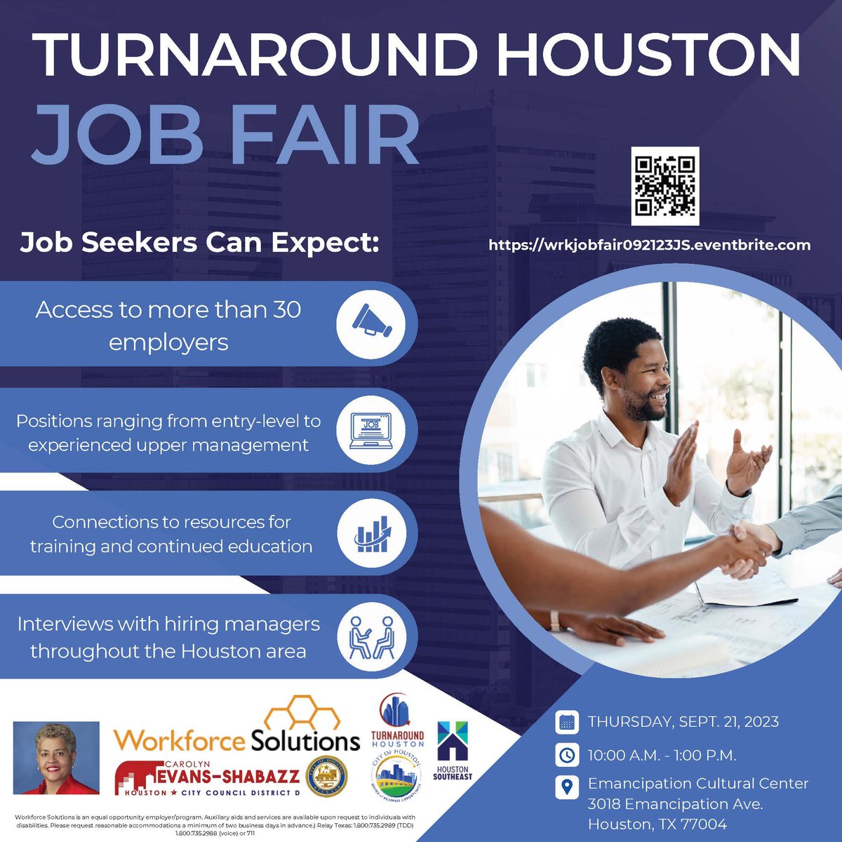 Need a Job?! Don’t miss the Turnaround Houston Job Fair! September 21st from 10am to 1pm!! Entry level to upper mgmt positions! On the spot interviews! #jobfair #houston #houstonobo
