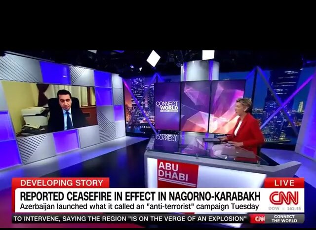 nmatini's tweet photo. Absolutely shameful to see @cnn @cnni @BeckyCNN give a platform to Azerbaijan’s fascist genocidal regime’s Goebbels to spread his lies, sick accusations. Why don’t you give platform to Russia’s propagandists to justify their actions in Ukraine? 

In 9 months! @cnn has NOT reported ONCE about Azerbaijan’s genocidal #ArtsakhBlockade! I, for sure, tagged you dozens of times begging to cover the mass starvation of 30,000 Armenian children. 

FYI, AZE directly hit a group of children, killing at least 5, injuring 15+…Many villages are surrounded and cut off, we are expecting more atrocities and deaths among civilians. 

No questions about Armenian POWs, why did AZE cut off gas, electricity, no fuel even for ambulances. No food. No medicine to treat the wounded… Genocide is unfolding in front of our eyes, and you let this Goebbels go on and on with their despotic regime lies. So disappointing!