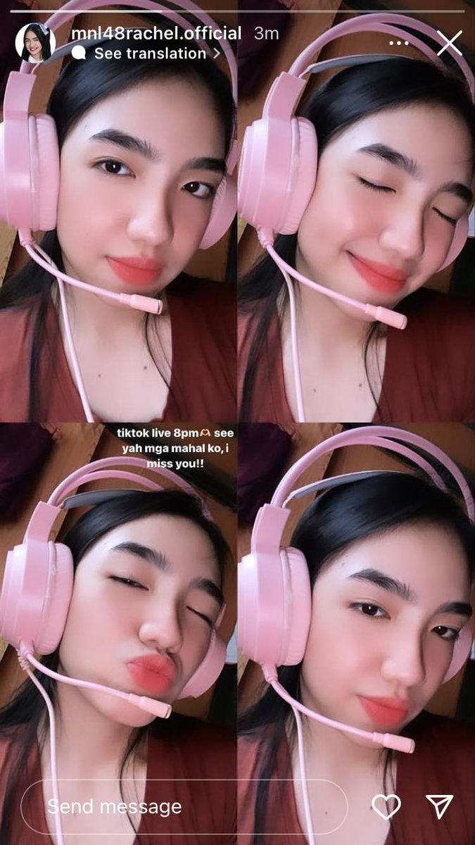 #MNL48Rachel
[IG Story]💖💖[09/21/2023]

TikTok Live 8pm💖

Don't forget to like and follow MNL48 Rachel
FB Page: MNL48 Rachel
TikTok: rachel.mnl48official
Kumu: rachel.mnl48official
IG: mnl48rachel.official
YouTube: Rachel Frances Song Suazo 
#MNL48 #MNL48Rachel #Rachellovers
