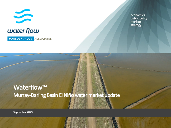 WaterflowAU's tweet photo. Just released @Waterflow's Murray-Darling Basin El Niño Water Market Update. Gain valuable insights into current developments affecting water markets. 

Full report &amp; in-depth analysis: https://t.co/pexnxNLL6Y

#WaterMarkets #ElNiño #ClimatePattern #MurrayDarlingBasin #Australia https://t.co/EPUj1nyjwi