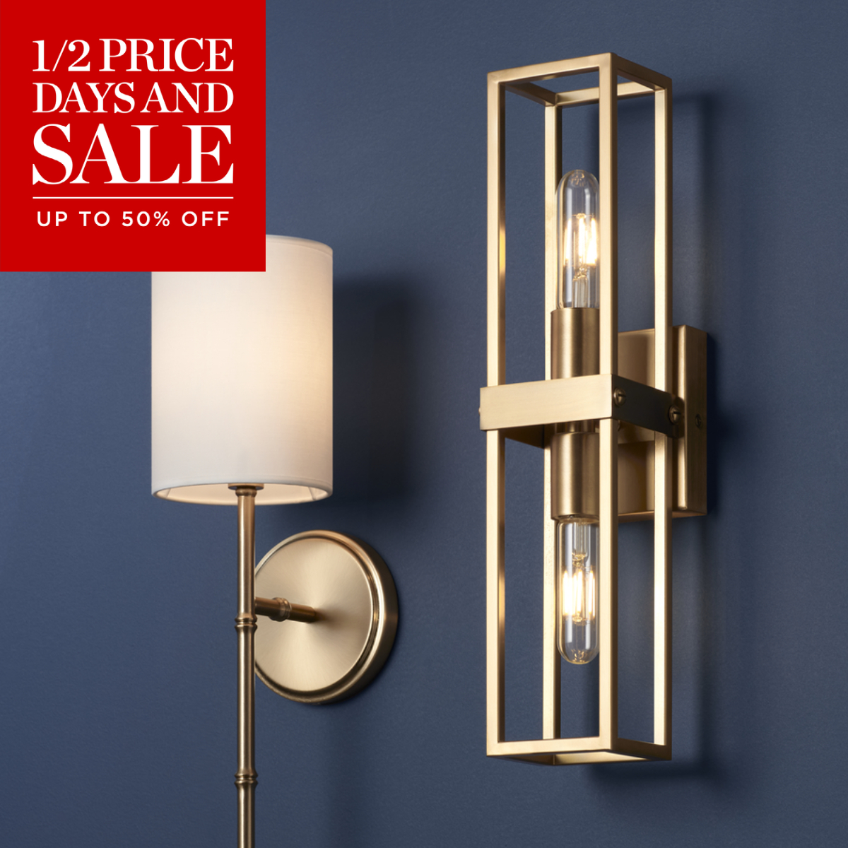 LampsPlus's tweet photo. Both stunning, both on sale ๐ Which of these glowing gold #sconces would go best in your home?
๐ก Shop the 1/2 Price Days and Sale through September 25: https://t.co/CZ6ERe5IWc.
#myLampsPlus #wallsconce #goldsconce #goldwallsconce #shadesconce #goldlighting #lightingsale https://t.co/8gLRnFfpZI