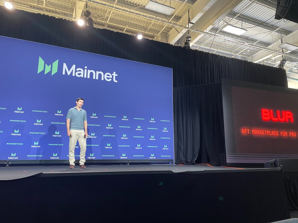 th3eepepper's tweet photo. Listening to @blur_io founder @PacmanBlur at @MessariCrypto Mainnet:  

all markets gradually professionalize.

Couldn't agree more. Professional artist fellows still have a great chance at web3 art and collection market, esp. as the market professionalize. https://t.co/0Z9aBXvytK