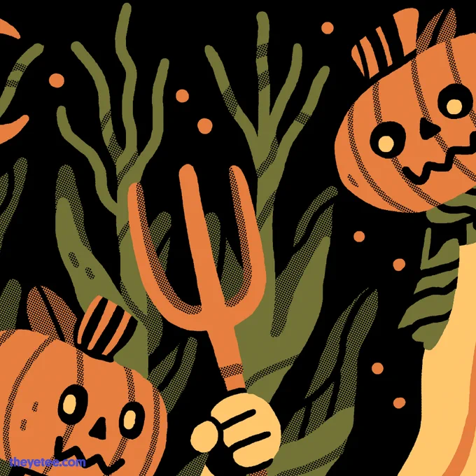 And all the jack-o-laterns set out tonight are lighting themselves up... one by one...  #sneakpeek #dailytees #spoopyfest  