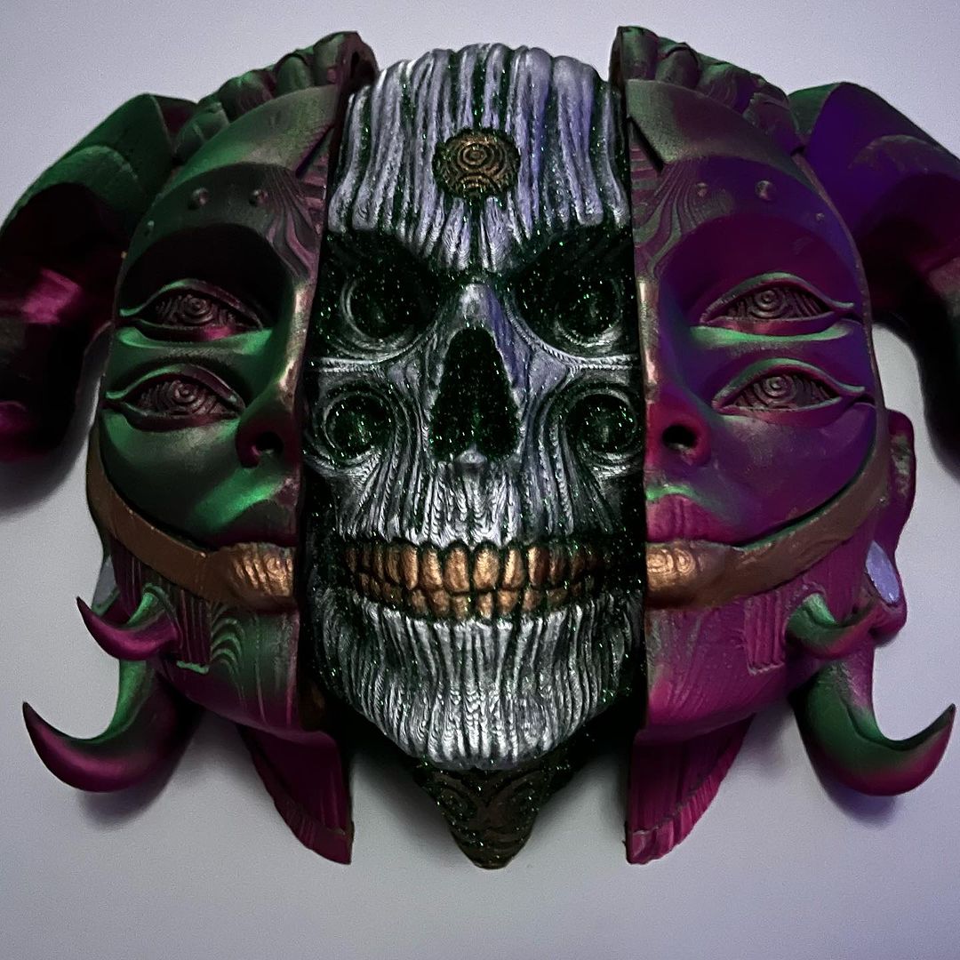 esun3dfilament's tweet photo. #3dprinted by @eletondesigns using @esun3dfilament Galaxy Black on#bambulab X1 
stl from @pipe.cox
Every sculpture is amazing combination of style &amp; darkness 
.
#3dprinting #3dprinters #3dprintart #3dprintedmodel #3dmodel #3dprinter #3dmodeling #pipecox #3dmodels #3ddesign https://t.co/NoyT5dGvDy