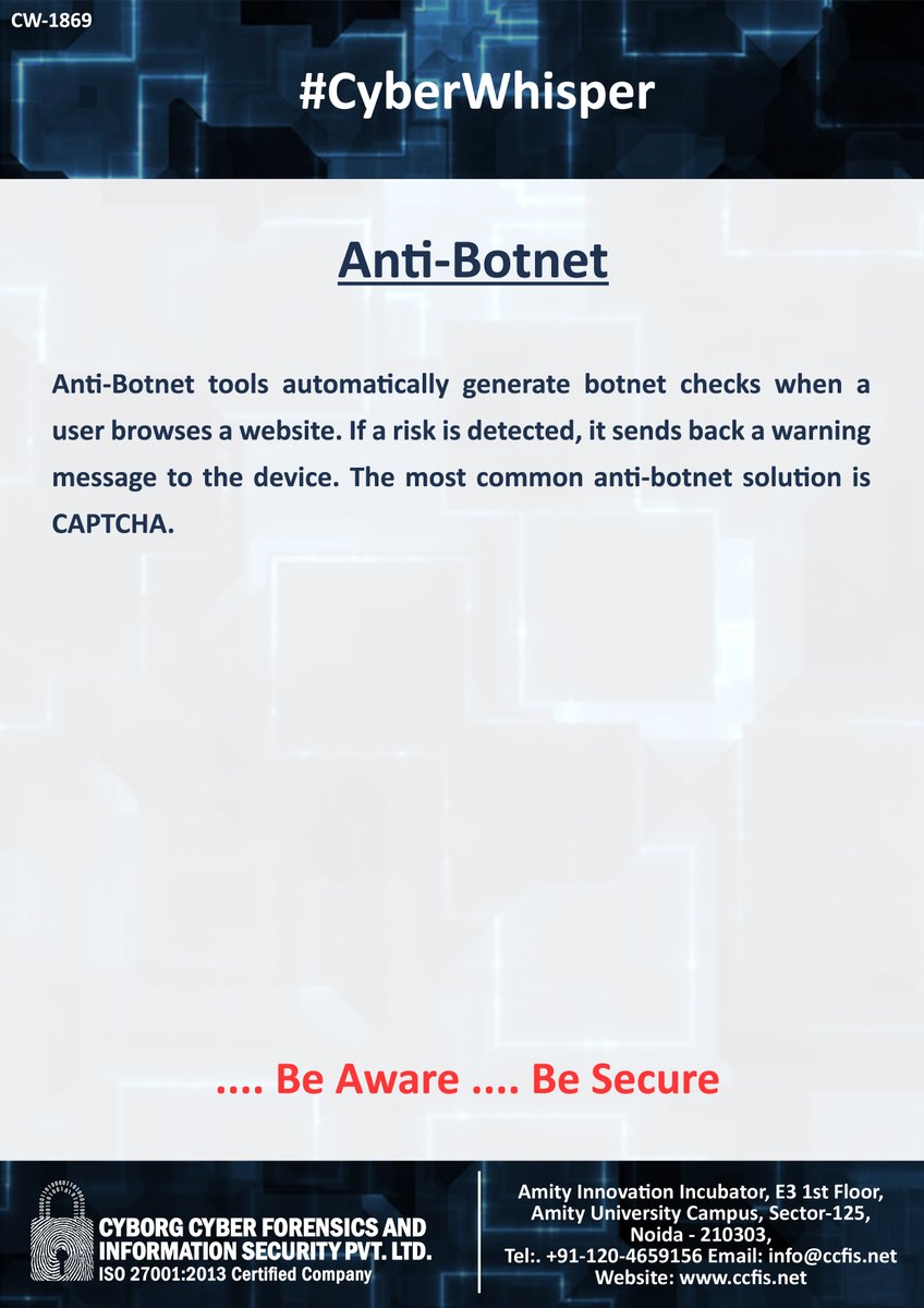 jssodhi's tweet photo. #CyberWhisper #CyberSecurity #AntiBotnet https://t.co/gHnARI19os