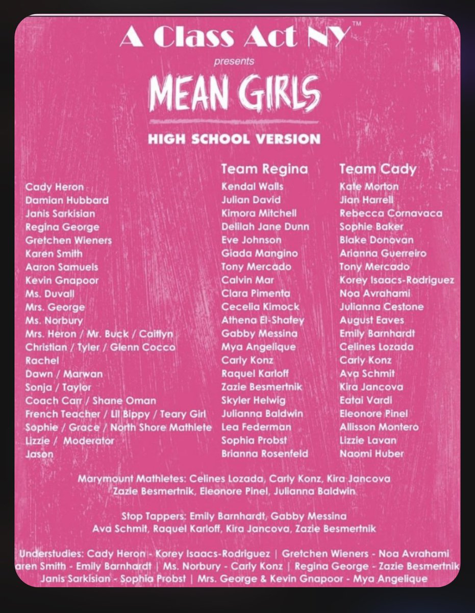 Congrats to our Killer Queen, sophomore &amp; #BMSTheatreAlum, Allisson Montero on being cast in the NYC premiere of Mean Girls High School Edition. You make us so proud! #wwry #bellevillesbest <a href="/MrRhodesBHS/">Caleb Rhodes</a> <a href="/BUCS_BHS/">Belleville High School</a> <a href="/RomainRoyal1/">Belleville Elementary School 9</a> <a href="/belleville_ps/">BellevillePS</a> @BellevilleSuper @BabyCeli_2