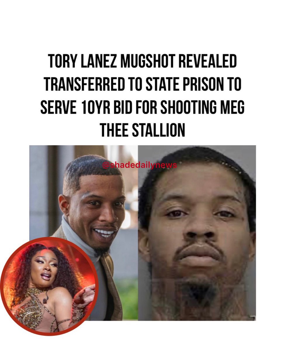 #torylanez mugshot revealed transferred to North Kern State prison to serve 10yr bid for shooting #megtheestallion 😭👀 Thoughts? 👇🏾 #ShadeTalk #SDN #shadedailynews
