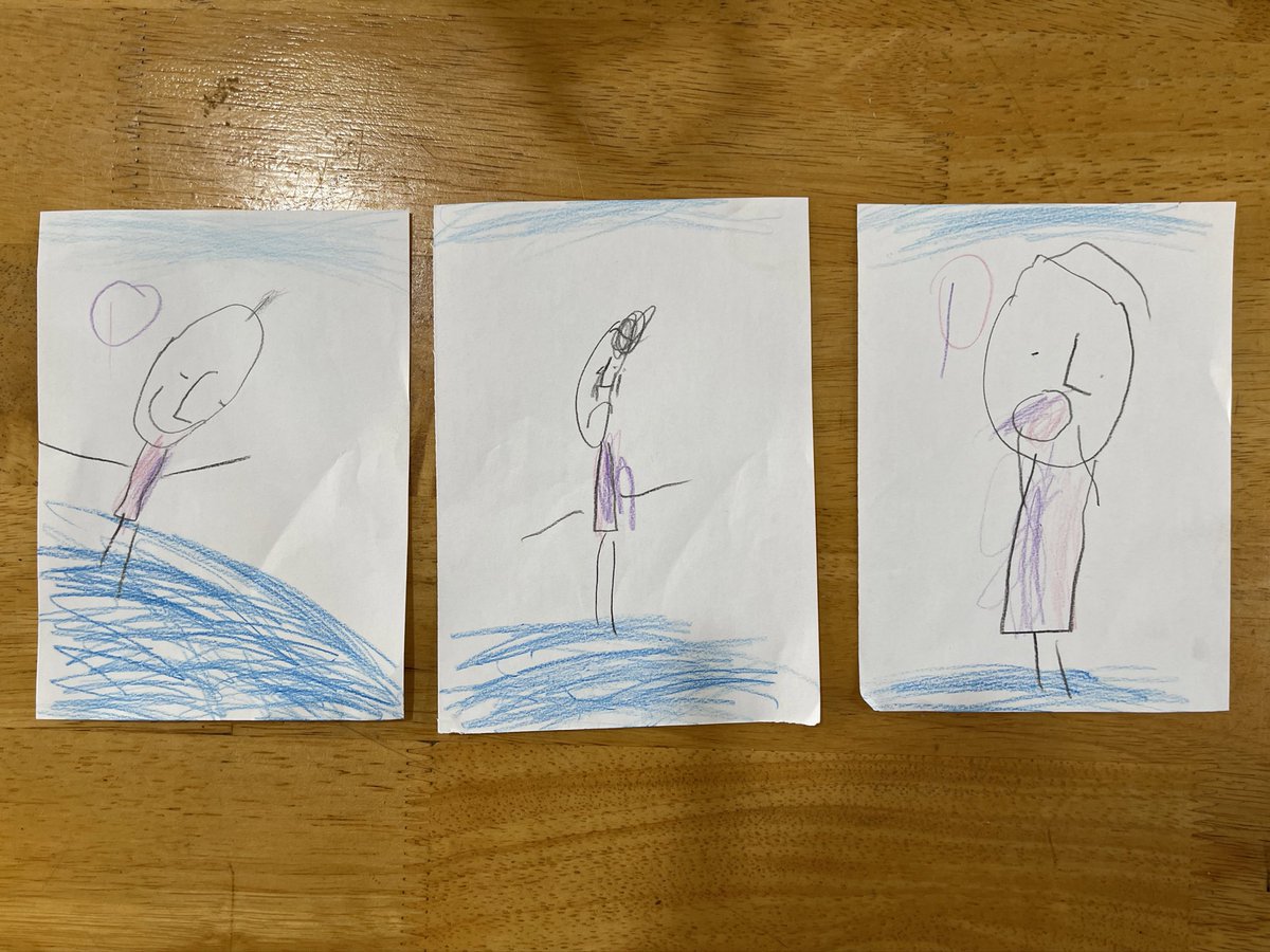Today a child made a series of drawings to express her feelings. Making sure we use all forms of communication for assessing conceptual understanding is essential. 

#IBearlyyears #emotionalintelligence