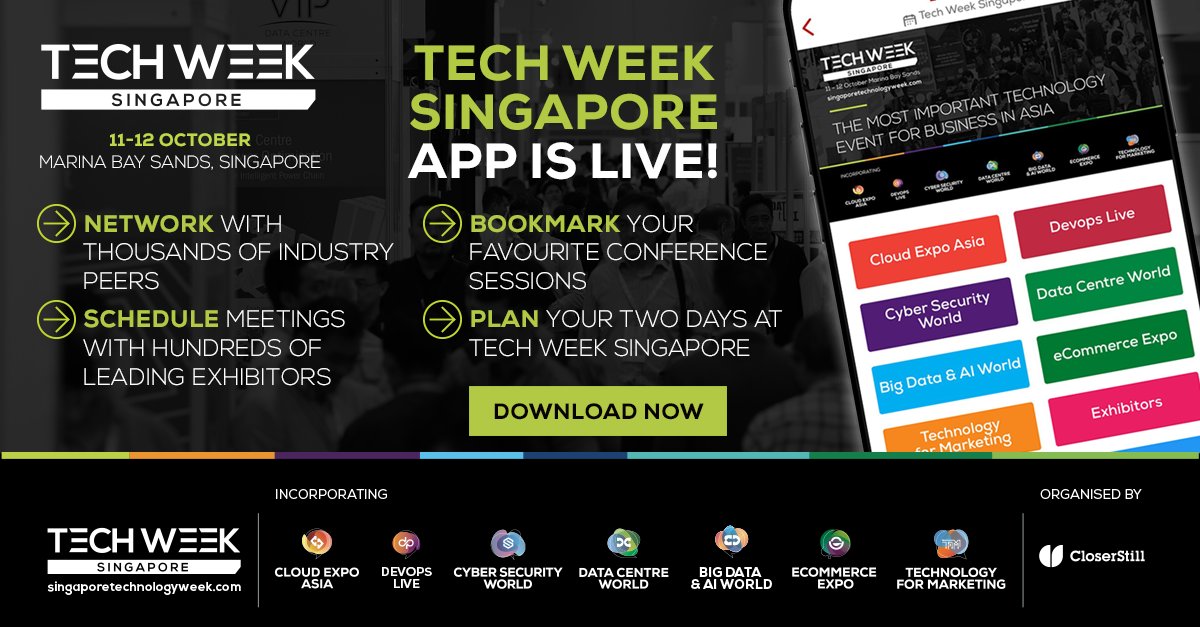 Have you registered for Tech Week Singapore yet? 

Get ready for our brand-new Tech Week Singapore App! 📱

Stay updated with all the latest show information, supercharge your networking, and bookmark your favorite exhibitors and sessions.

Download now: page.swapcard.com/app/tech-week-…