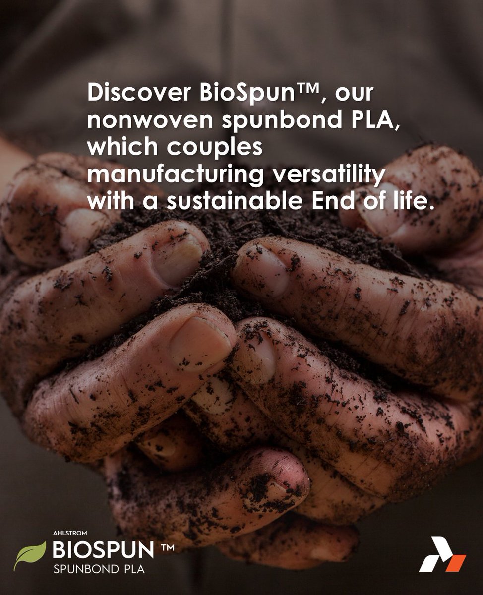 Struggling to replace oil-based polymers without compromising process efficiency? Discover BioSpun™, our nonwoven PLA, which couples manufacturing versatility with a positive End of life. 🌏  

#Sustainability #BioSpun 

Find out more here: ahlstrom.com/Media/articles…