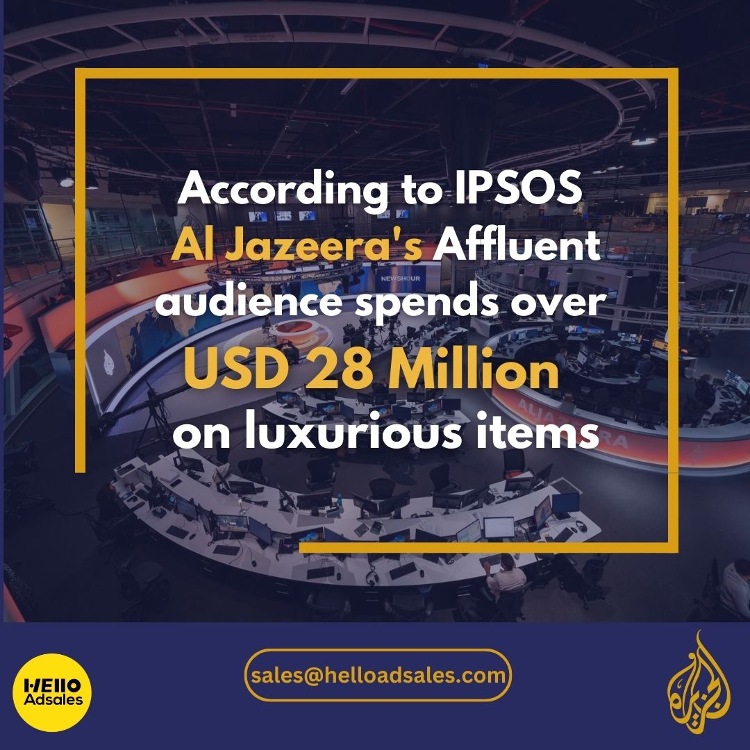 AdsalesHello's tweet photo. Advertise to this lucrative market with a spending appetite for your brand.

Book your campaign now!
#AlJazeera #HelloAdsales #ReachAfrica #ReachTheWorld https://t.co/Fhb6nnBR04