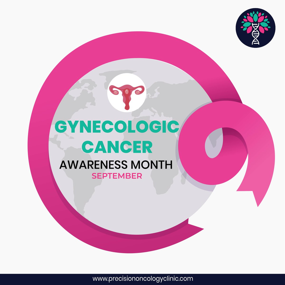 Precision_Onco's tweet photo. Gynecologic Cancer Awareness Month" in September focuses on women's health. It stresses early detection, screenings &amp; education about ovarian, cervical, and uterine cancers. Join the cause, spread awareness, and support those affected.

#GynecologicCancer #Precisiononcologyclinic https://t.co/8xxV8DuscY