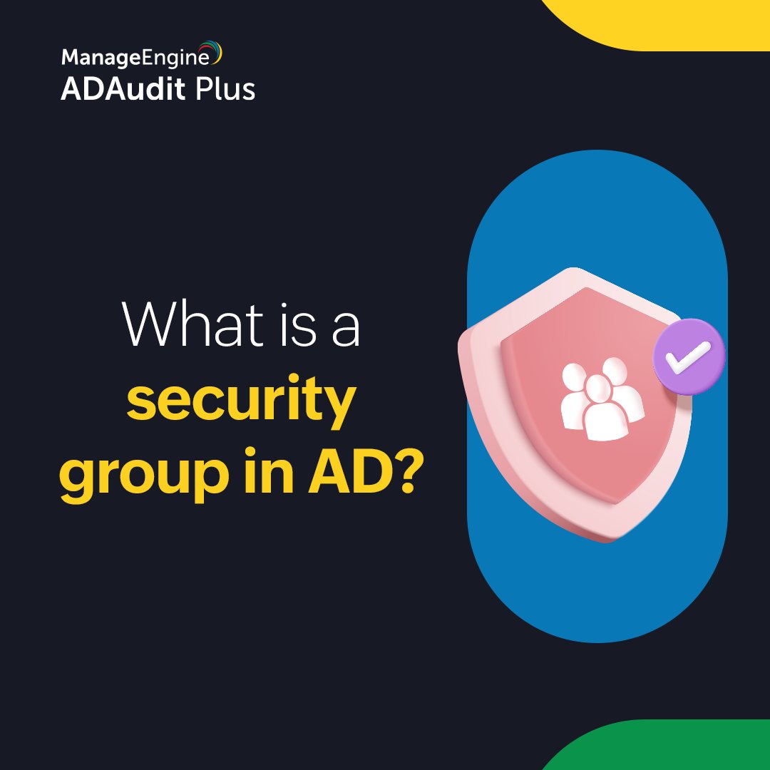 ME_SIEM's tweet image. Creating Active Directory security groups facilitates role-based access to resources. Learn more about how security groups can help IT admins manage access permissions: zurl.co/f1wb

#ADSecurity #ADAuditPlus #SecurityGroup