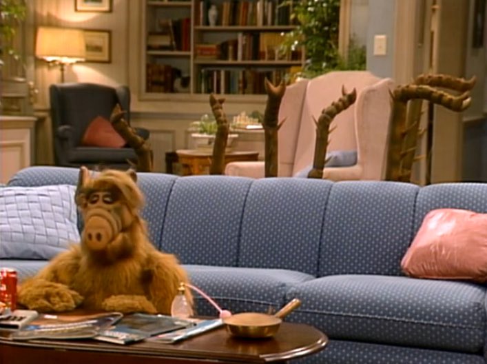 Shout Factory TV has a free 24/7 stream of ALF, newly restored and uncut. Sometimes they run an episode of DVD commentary w/ ALF talking about working on the show. Right now they are showing my favorite episode, the one with the giant space roach. Great to hear ALF talk about it.