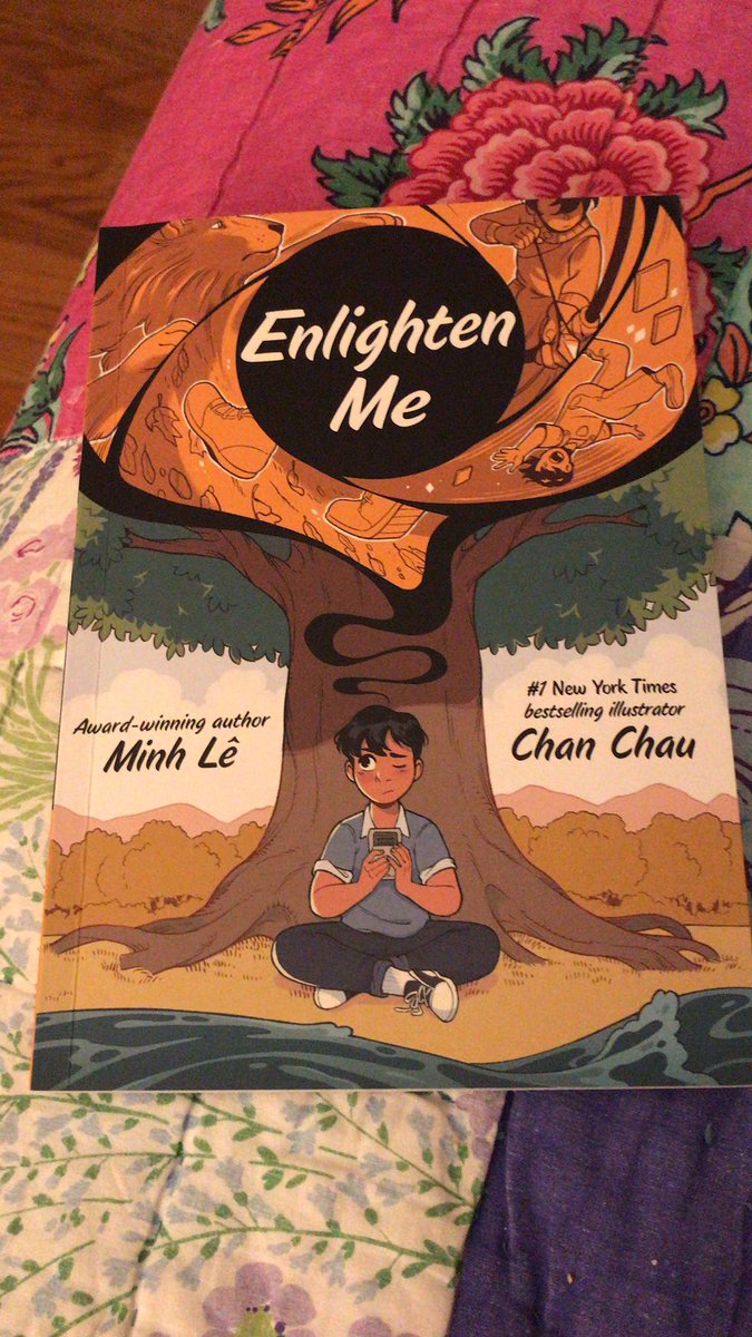 Ahhhh so much fun to *finally* meet and hang with @nidhiart and @bottomshelfbks in person for Minh’s newest ENLIGHTEN ME! @LindenTreeBooks continues to be among the best stores for kidlit.