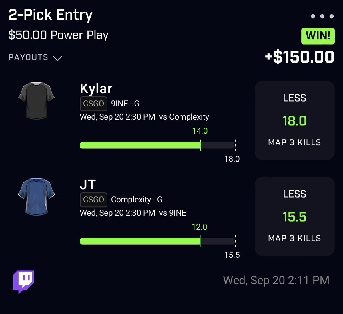 slattsprops's tweet photo. Cashed so many slips today!!☢️✅

Stop playin and join the discord🔥🏧

https://t.co/zlTQ83nZMs

#prizepicks #GamblingTwitter https://t.co/kQSmEUkvAd