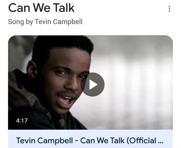 Can We Talk. By Tevin Campbell. Released in 1993, Written By Babyface, and Daryl Simmons. This is an Absolute Masterpiece! Timeless 2 this Day. In my Opinion, one of the best Songs from the 90's! It went No.1 on the RandB Chart for 3 weeks! Sold over 500,000 copies. Gold indeed!