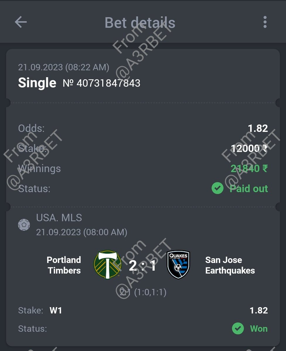 A3RBET's tweet photo. Soccer - MLS
β½ Portland Timbers ML β
π 1.82
π΅ 21 Units
#GamblingTwitter #SportsBetting #TeamParieur #SportsPicks #Betting #A3RBET #FreePicks #SportsBettor #Sports
#Soccer #Football #MLS #MLSWeekend #PortlandTimbers #SanJoseEarthquakes #RCTID #SJEarthquakes #PDX
Like + RT https://t.co/rA6P6gWGXJ