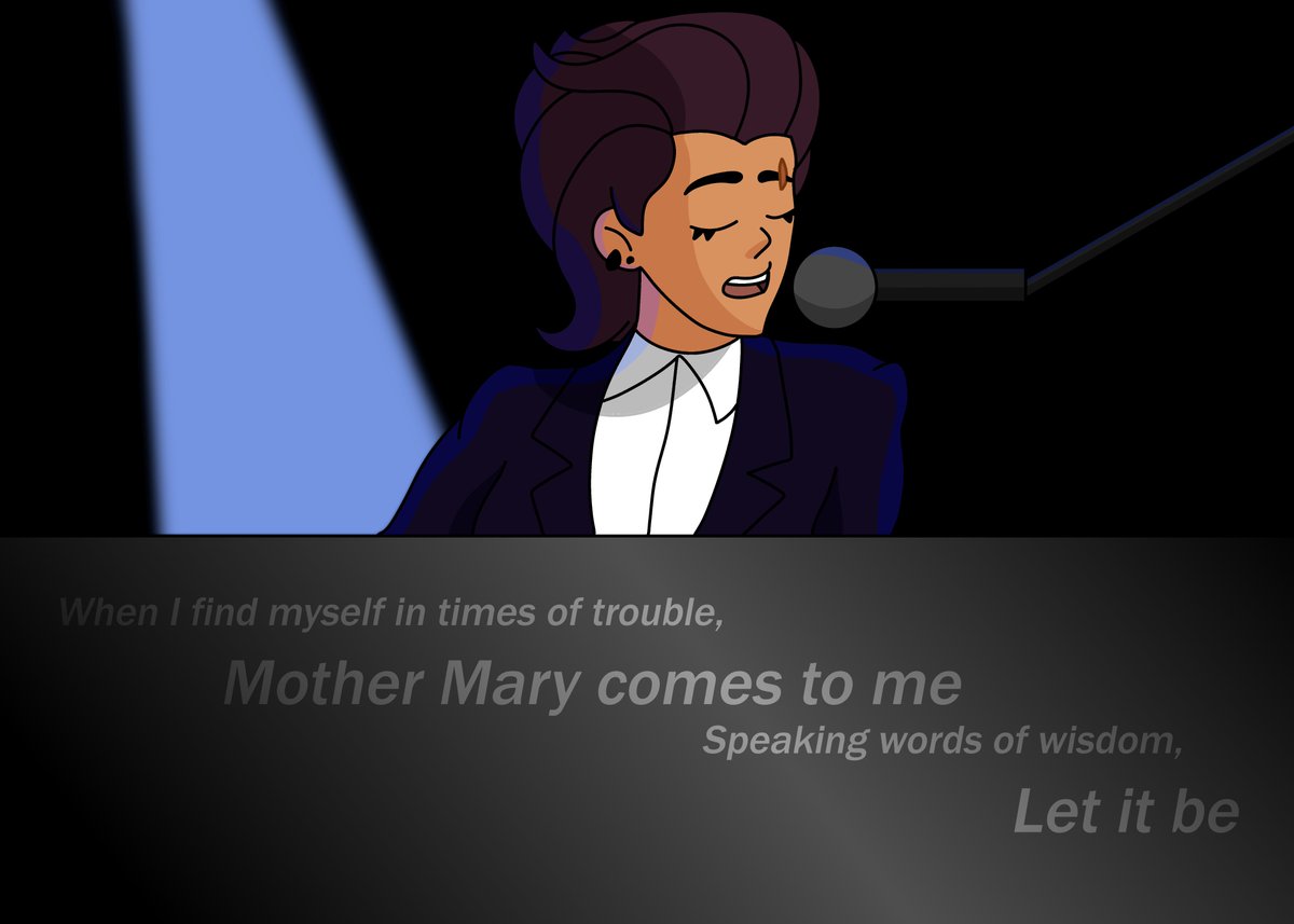 AgentFoxwood's tweet photo. Good Evening, Hexside.
Luz channels her inner @PaulMcCartney and performs Let It Be, one of the best @thebeatles songs ever.
Credit to @theposearchives for the reference.
#letitbe #thebeatles #PaulMcCartney #tohfanart #TheOwlHouse #luznoceda #hexside https://t.co/OFT3V5yeZ5