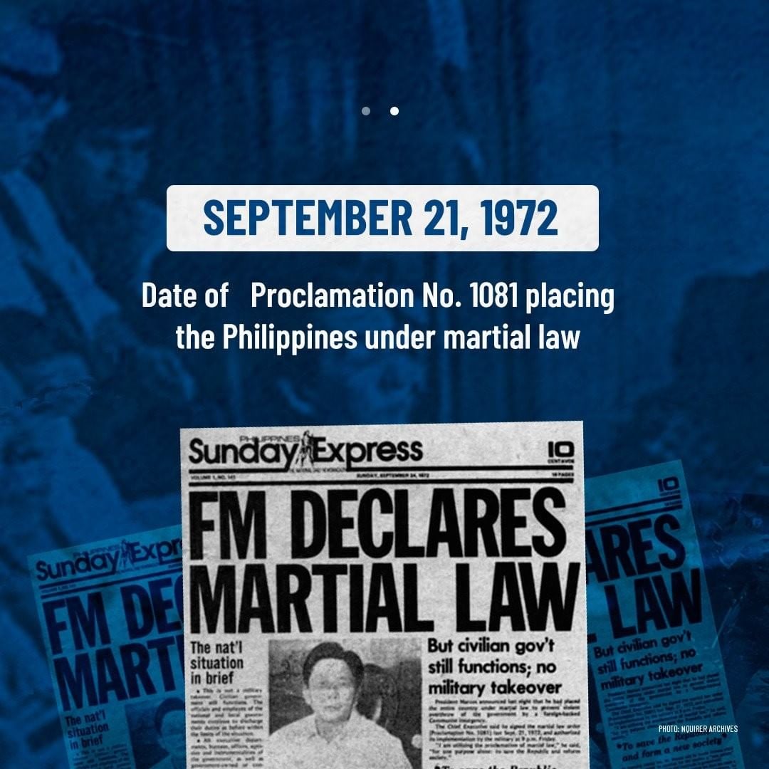 inquirerdotnet's tweet photo. THESE ARE REAL PEOPLE.   

This day, Sept. 21, Filipinos mark the 51st year dictator Ferdinand Marcos Sr. threw the nation into its darkest period through Proclamation No. 1081 declaring martial law. #NeverAgain #NeverForget 

READ: https://t.co/OkV6eioy2I https://t.co/lXFnpEMUYj