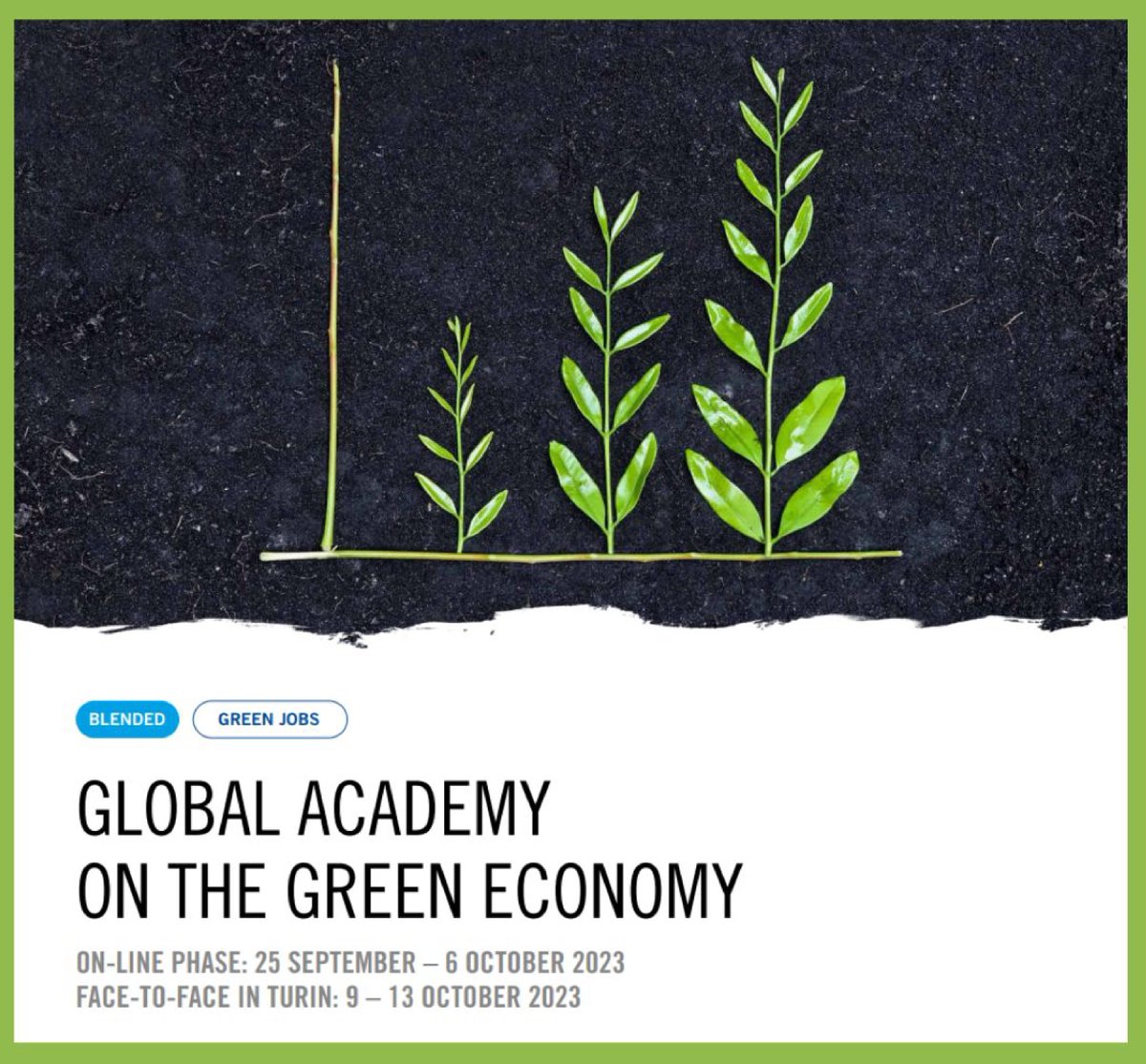 How to go about the #greenrecovery in your country?

💡 Learn to navigate #greenpolicies in complex socio-economic contexts &amp; current multifaceted crisis with the Global Academy on the Green Economy.

📅 Register by: 22 September
👉ggkp.org/ZMQ

<a href="/_un_page/">UN Partnership for Action on Green Economy</a> <a href="/ITCILO/">ITCILO</a>