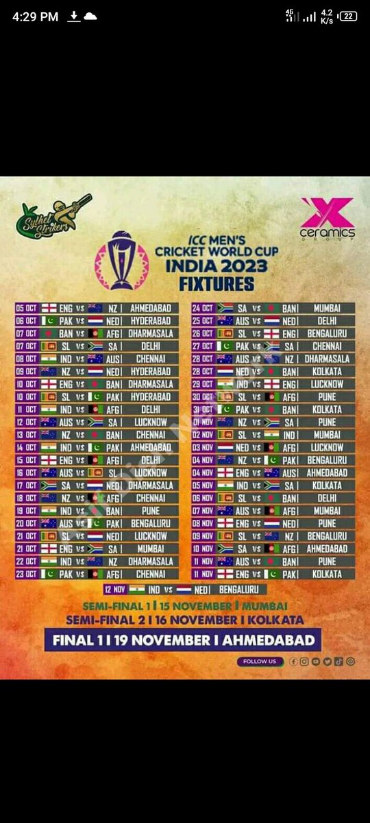 manzar_ali776's tweet photo. World Cup 2023 Shedule, All my friends please pray for Pakistan that  will win world cup I don't know Amir play or not play but I know Naseem shah has been been injured since Asia cup 2023 which cup won India from Srilanka, please friends tell me in comment Will Amir play #Cri https://t.co/fxp33l9orQ