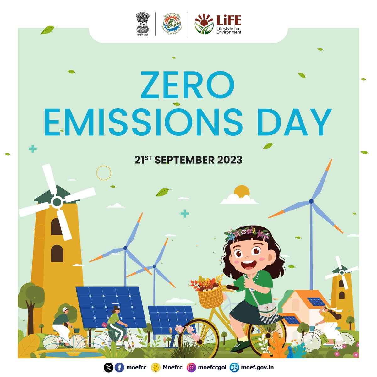 On this #ZeroEmissionsDay let's reduce our carbon footprint and make a positive impact together for a sustainable future!

#MissionLiFE
#ProPlanetPeople