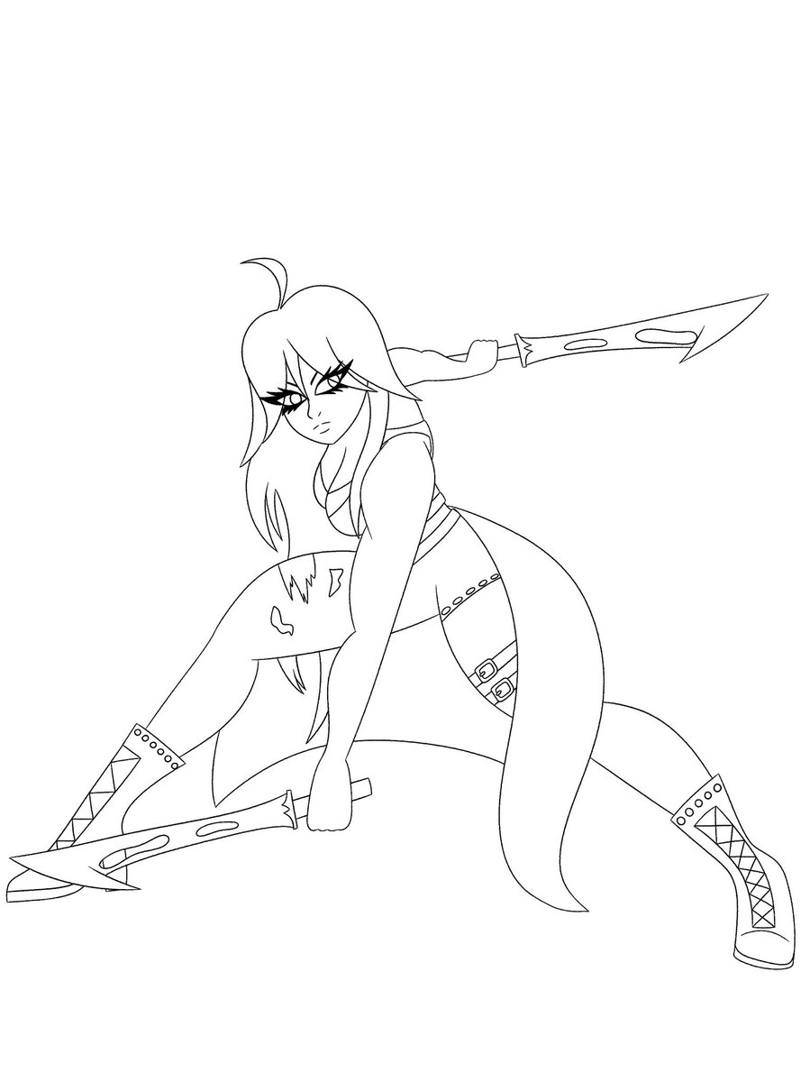 This is a drawing from when I entered <a href="/Petra4Pres1dent/">🐇Petra🐇</a> oc practice (idk what to call it lol) and it was also colored by my good friend <a href="/StrandedSaiyan/">Moved over to Bluesky</a> as well. Thanks both of y’all for the awesome job!

This is Mizuna from the tmnt universe getting into one of her battle stances