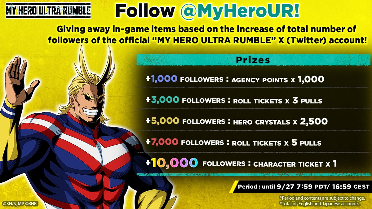 MY HERO ULTRA RUMBLE on X: Dear My Hero Ultra Rumble players