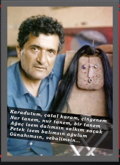 Orsatramola's tweet photo. Aramızdan ayrılışının 48. yılında Bedri Rahmi Eyüboğlu’nu saygı ve özlemle anıyorum.

En azından üç dil bileceksin
En azından üç dilde
Ana avrat dümdüz gideceksin
En azından üç dil bileceksin
En azından üç dilde düşünüp rüya göreceksin
En azından üç dil
Birisi ana dilin
Elin ayağın kadar senin
Ana sütü gibi tatlı
Ana sütü gibi bedava
Nenniler, masallar, küfürler de caba
Ötekiler yedi kat yabancı
Her kelime arslan ağzında
Her kelimeyi bir bir dişinle tırnağınla
Kök sökercesine söküp çıkartacaksın
Her kelimede bir tuğla boyu yükselecek
Her kelime bir kat daha artacaksınEn azından üç dil bileceksin
En azından üç dilde
Canımın içi demesini
Canım ağzıma geldi demesini
Kırmızı gülün alı var demesini
Nerden ince ise ordan kopsun demesini
Atın ölümü arpadan olsun demesini
Keçiyi yardan uçuran bir tutam ottur demesini
İnsanın insanı sömürmesi
Rezilliğin dik alası demesini
Ne demesi be
Gümbür gümbür gümbürdemesini becereceksinEn azından üç dil bileceksin
En azından üç dilde
Ana avrat dümdüz gideceksin
En azından üç dil
Çünkü sen ne tarih ne coğrafya
Ne şu ne busun
Oğlum Mernuş
Sen otobüsü kaçırmış bir milletin çocuğusun.

Ruhu Şad Olsun