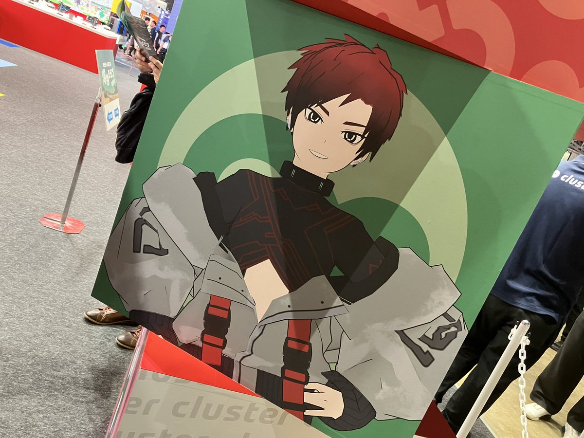 iba9_vrc's tweet photo. clusterブース来ました。今年も大きなモニターが目立ってますね。VRゲームの試遊をやらせてもらえました✨
よく見るとデオくん発見💡
#clusterTGS #TGS2023 https://t.co/O1OUTdhCZy
