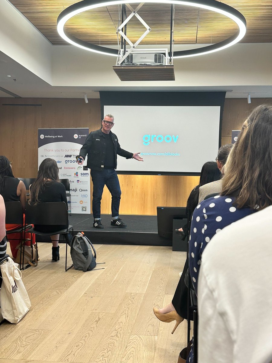 Groov (@groov_now) on Twitter photo We had a blast at the <a href="/WellbeingEvent/">Wellbeing at Work World</a> Summit in London this week, as <a href="/JohnKirwan_14/">Sir John Kirwan</a> inspired the crowds with his keynote & got everyone up to demonstrate their best dance moves! We're heading to Manchester in a few hours for day 2 of the event. Pop by the Groov stand & say hi ๐ We had a blast at the <a href="/WellbeingEvent/">Wellbeing at Work World</a> Summit in London this week, as <a href="/JohnKirwan_14/">Sir John Kirwan</a> inspired the crowds with his keynote & got everyone up to demonstrate their best dance moves! We're heading to Manchester in a few hours for day 2 of the event. Pop by the Groov stand & say hi ๐