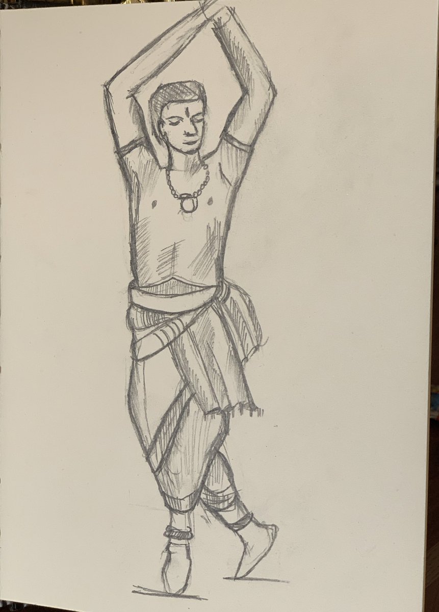 Tarantism(n): The uncontrollable urge to dance 😍
#MadhusLipi
#మధుచిత్రం 
#indianclassicaldance 
#bharatanatyam 
#sketching 
#sketchbookart