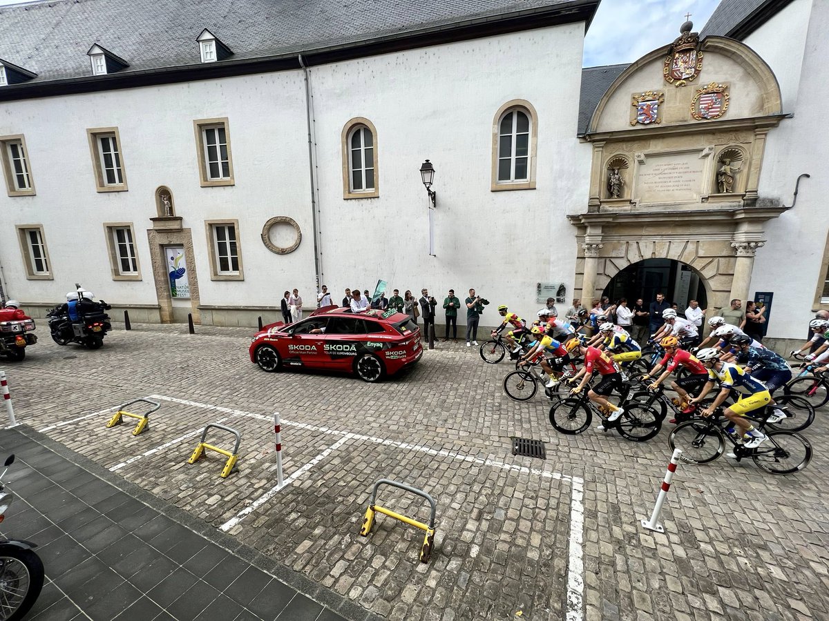 VladimirBaertl's tweet photo. These days, the beautiful 🇱🇺Luxembourg countryside is all about #cycling and the #Škoda brand. 
Thanks to @skodacz and  #Losch for a great representation of the 🇨🇿Czech #automotive industry! @andy_schleck @skodatour @georges_engel https://t.co/SZsmQJfga6
