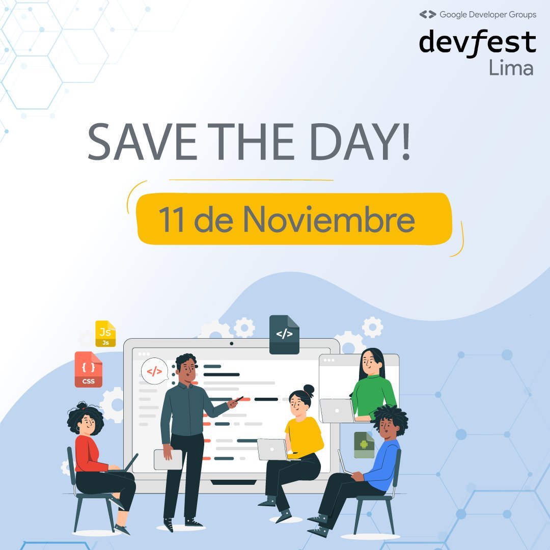 DevFestLima's tweet image. Y ya se viene este 11 de noviembre! #DevFestLima23 #DevFestLima2023