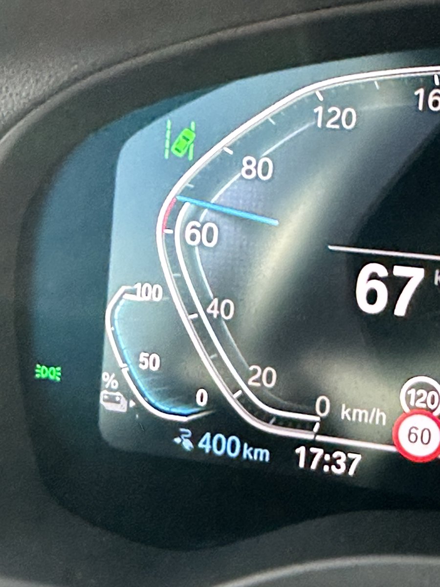 TyskElbil's tweet photo. BMW iX3 facelift rækkevidde på motorvej! #bmwix3 #rækkeviddeangstenaflyst #elbil #tyskelbil https://t.co/iFWrapofYb