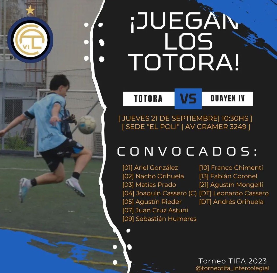 CAlostotoras's tweet photo. HOY JUEGAN LOS TOTORA!!
En busca de la victoria frente a Duayen IV https://t.co/2ryQAq5MiJ
