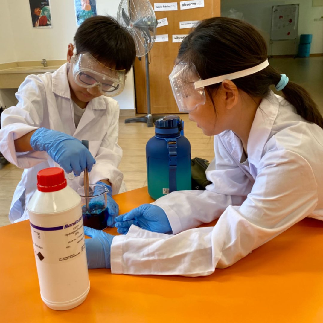StShattuck's tweet photo. To promote STEM culture in SSM-FC, NewTON (New Technology Operative Network), the student-led organization, conducted the Elephant Toothpaste experiment with Grade 4 students.

#studentcentered #impactWednesday #genioushour #STEM #elephanttoothpaste #science #experiment https://t.co/dEKSzqp07d