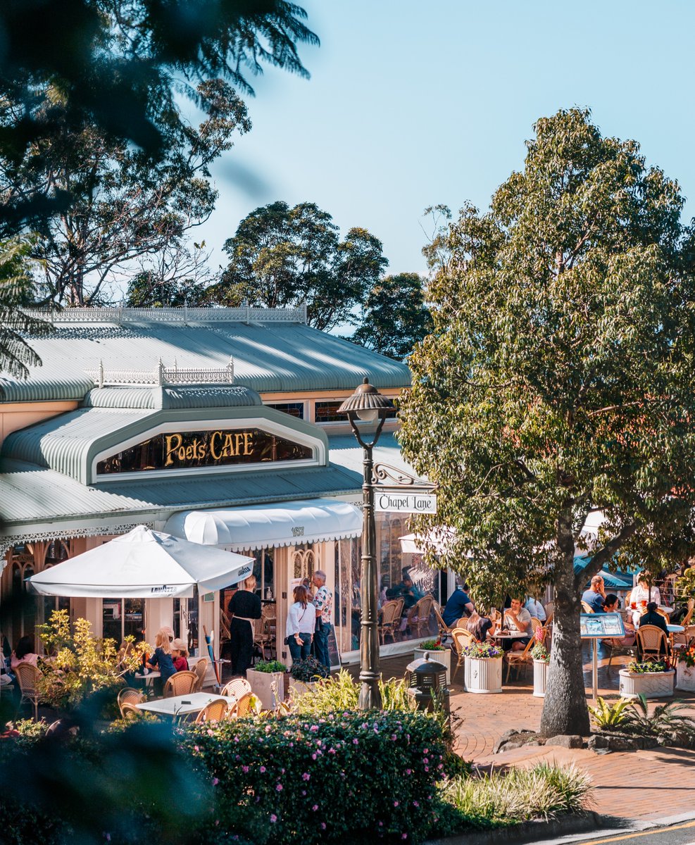 The sight of Poets Cafe nestled high up in the Sunshine Coast hinterland range can only mean one thing: you've arrived in Montville! 🌳 Why not pop up to Montville for a leisurely Sunday lunch? Check out our handy guide: bit.ly/48cSJnZ 📸: Jesse Lindemann